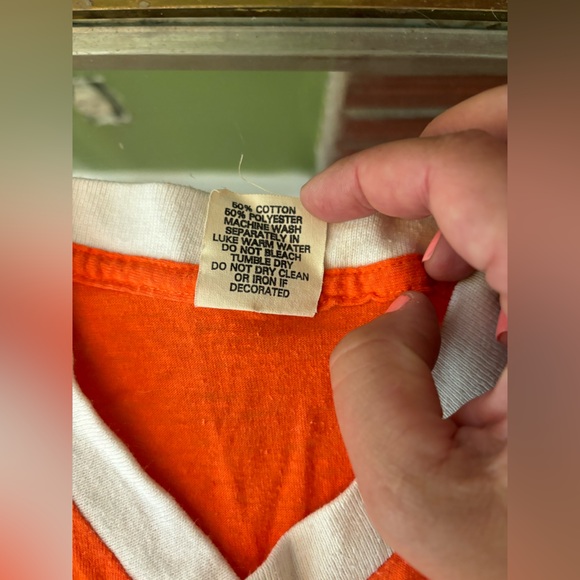 Vintage 80s Boy Scouts of America Tiger Cub Shirt Orange Made in USA Med 10-12 - Picture 6 of 10